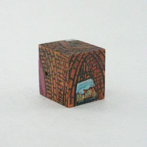 Hand Painted Wood Block by Rumiko "Rumi"  Tsuda Estate, Image 4.