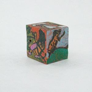 Hand Painted Wood Block by Rumiko "Rumi"  Tsuda Estate, Image 4.