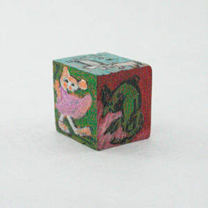 Hand Painted Wood Block by Rumiko "Rumi"  Tsuda Estate, Image 5.
