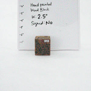 Hand Painted Wood Block by Rumiko "Rumi"  Tsuda Estate, Image 1.