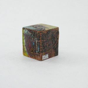 Hand Painted Wood Block by Rumiko "Rumi"  Tsuda Estate, Image 4.
