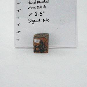 Hand Painted Wood Block by Rumiko "Rumi"  Tsuda Estate, Image 1.