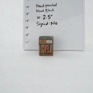 Hand Painted Wood Block by Rumiko "Rumi"  Tsuda Estate, Image 1.