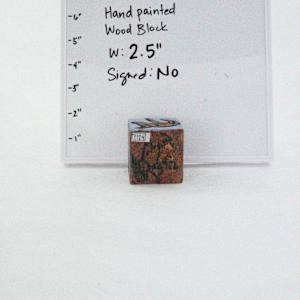 Hand Painted Wood Block by Rumiko "Rumi"  Tsuda Estate, Image 1.