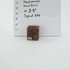 Hand Painted Wood Block by Rumiko "Rumi"  Tsuda Estate, Image 1.