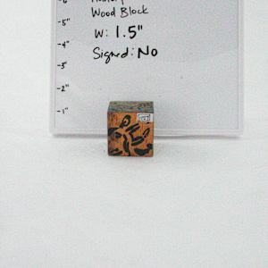 Hand Painted Wood Block by Rumiko "Rumi"  Tsuda Estate, Image 1.