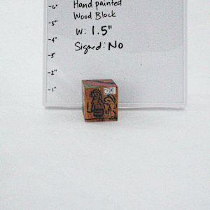 Hand Painted Wood Block by Rumiko "Rumi"  Tsuda Estate, Image 1.