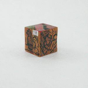 Hand Painted Wood Block by Rumiko "Rumi"  Tsuda Estate, Image 3.