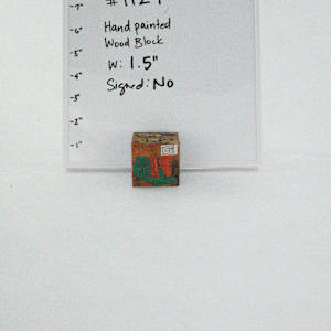 Hand Painted Wood Block by Rumiko "Rumi"  Tsuda Estate, Image 1.