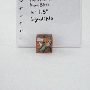 Hand Painted Wood Block by Rumiko "Rumi"  Tsuda Estate, Image 1.