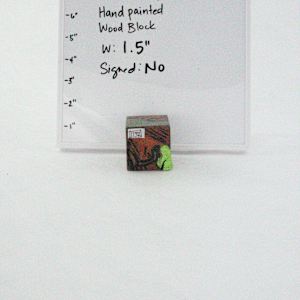 Hand Painted Wood Block by Rumiko "Rumi"  Tsuda Estate, Image 1.