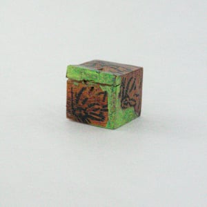 Hand Painted Wood Block by Rumiko "Rumi"  Tsuda Estate, Image 4.