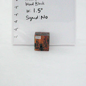 Hand Painted Wood Block by Rumiko "Rumi"  Tsuda Estate, Image 1.