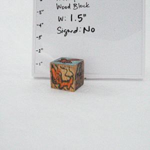 Hand Painted Wood Block by Rumiko "Rumi"  Tsuda Estate, Image 1.