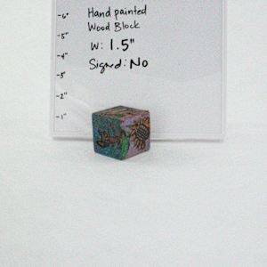 Hand Painted Wood Block by Rumiko "Rumi"  Tsuda Estate, Image 1.