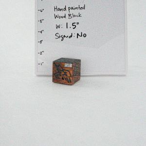 Hand Painted Wood Block by Rumiko "Rumi"  Tsuda Estate, Image 1.