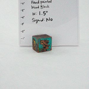 Hand Painted Wood Block by Rumiko "Rumi"  Tsuda Estate, Image 1.