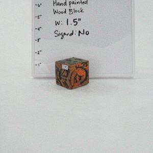 Hand Painted Wood Block by Rumiko "Rumi"  Tsuda Estate, Image 1.