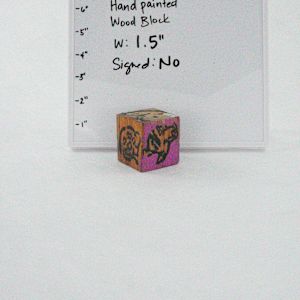 Hand Painted Wood Block by Rumiko "Rumi"  Tsuda Estate, Image 1.