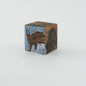 Hand Painted Wood Block by Rumiko "Rumi"  Tsuda Estate, Image 4.