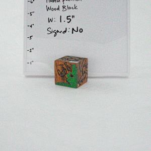 Hand Painted Wood Block by Rumiko "Rumi"  Tsuda Estate, Image 1.