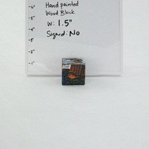 Hand Painted Wood Block by Rumiko "Rumi"  Tsuda Estate, Image 1.