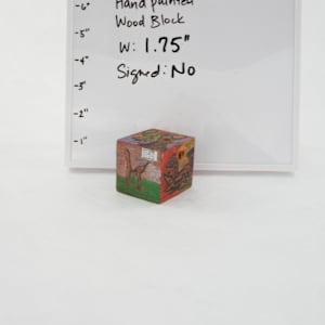 Hand Painted Wood Block by Rumiko "Rumi"  Tsuda Estate, Image 1.