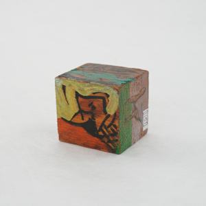 Hand Painted Wood Block by Rumiko "Rumi"  Tsuda Estate, Image 4.