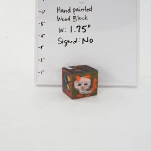 Hand Painted Wood Block by Rumiko "Rumi"  Tsuda Estate, Image 1.