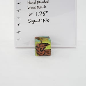 Hand Painted Wood Block by Rumiko "Rumi"  Tsuda Estate, Image 1.