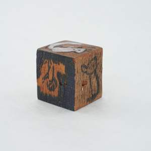 Hand Painted Wood Block by Rumiko "Rumi"  Tsuda Estate, Image 3.