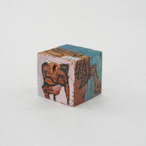 Hand Painted Wood Block by Rumiko "Rumi"  Tsuda Estate, Image 4.
