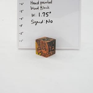 Hand Painted Wood Block by Rumiko "Rumi"  Tsuda Estate, Image 1.