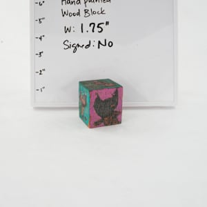 Hand Painted Wood Block by Rumiko "Rumi"  Tsuda Estate, Image 1.