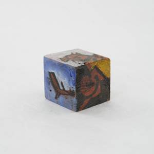 Hand Painted Wood Block by Rumiko "Rumi"  Tsuda Estate, Image 4.