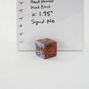 Hand Painted Wood Block by Rumiko "Rumi"  Tsuda Estate, Image 1.