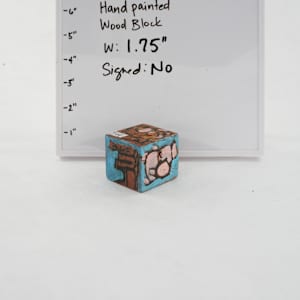 Hand Painted Wood Block by Rumiko "Rumi"  Tsuda Estate, Image 1.