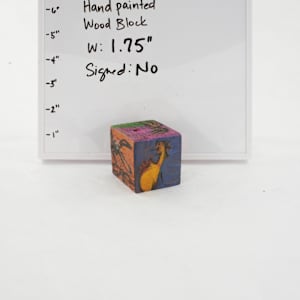Hand Painted Wood Block by Rumiko "Rumi"  Tsuda Estate, Image 1.