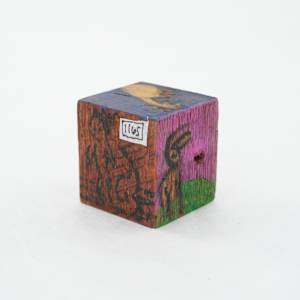 Hand Painted Wood Block by Rumiko "Rumi"  Tsuda Estate, Image 2.