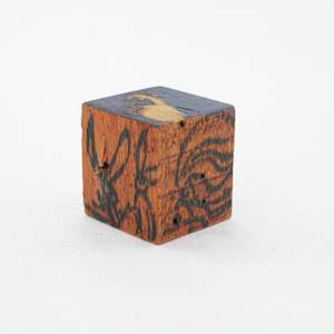 Hand Painted Wood Block by Rumiko "Rumi"  Tsuda Estate, Image 5.