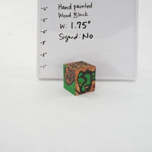 Hand Painted Wood Block by Rumiko "Rumi"  Tsuda Estate, Image 1.