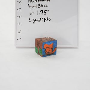 Hand Painted Wood Block by Rumiko "Rumi"  Tsuda Estate, Image 1.