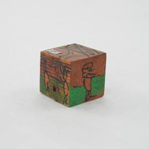 Hand Painted Wood Block by Rumiko "Rumi"  Tsuda Estate, Image 4.