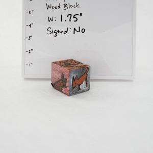 Hand Painted Wood Block by Rumiko "Rumi"  Tsuda Estate, Image 1.