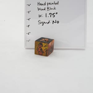 Hand Painted Wood Block by Rumiko "Rumi"  Tsuda Estate, Image 1.