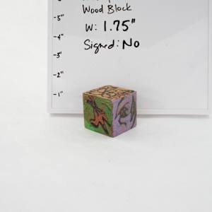 Hand Painted Wood Block by Rumiko "Rumi"  Tsuda Estate, Image 1.