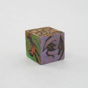 Hand Painted Wood Block by Rumiko "Rumi"  Tsuda Estate, Image 3.