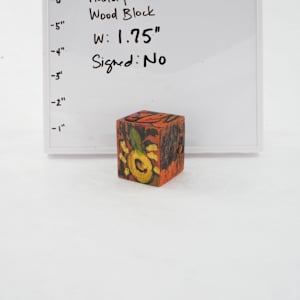 Hand Painted Wood Block by Rumiko "Rumi"  Tsuda Estate, Image 1.