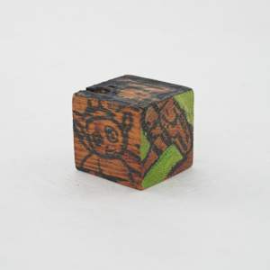 Hand Painted Wood Block by Rumiko "Rumi"  Tsuda Estate, Image 5.