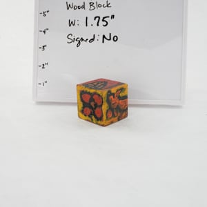 Hand Painted Wood Block by Rumiko "Rumi"  Tsuda Estate, Image 1.